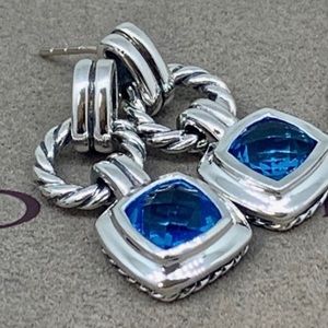 David Yurman Blue Topaz Drop Earrings *Like New*